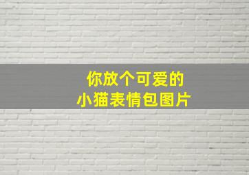 你放个可爱的小猫表情包图片