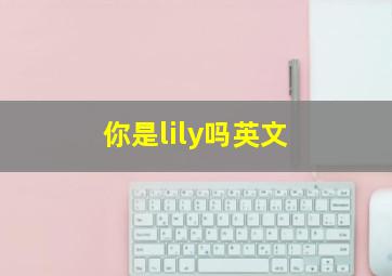 你是lily吗英文