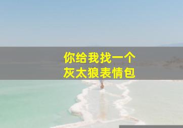 你给我找一个灰太狼表情包