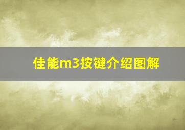 佳能m3按键介绍图解