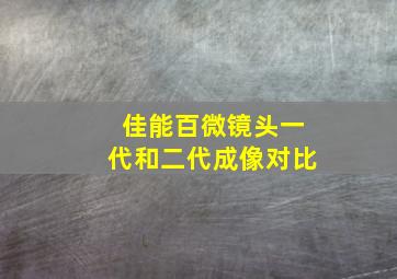 佳能百微镜头一代和二代成像对比