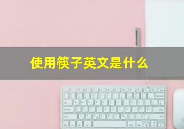 使用筷子英文是什么