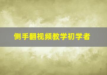 侧手翻视频教学初学者