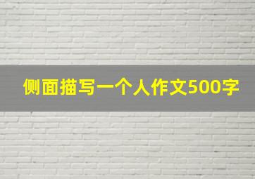 侧面描写一个人作文500字