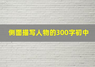 侧面描写人物的300字初中