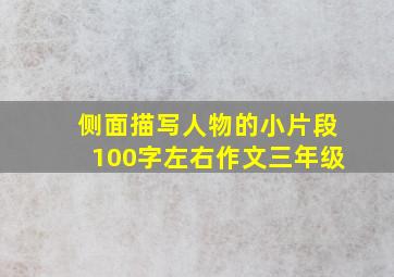 侧面描写人物的小片段100字左右作文三年级