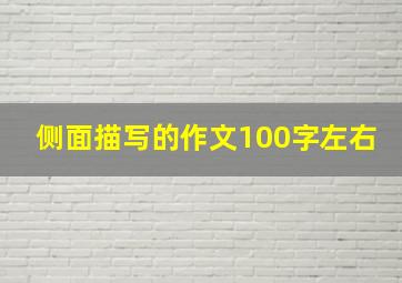 侧面描写的作文100字左右