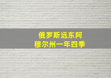 俄罗斯远东阿穆尔州一年四季