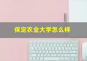 保定农业大学怎么样