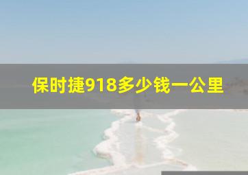 保时捷918多少钱一公里