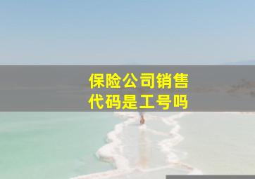 保险公司销售代码是工号吗