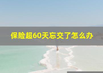 保险超60天忘交了怎么办