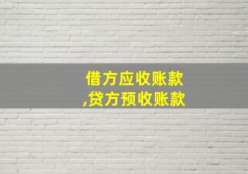 借方应收账款,贷方预收账款