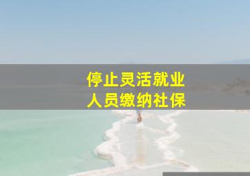 停止灵活就业人员缴纳社保