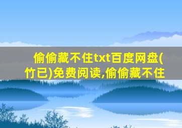 偷偷藏不住txt百度网盘(竹已)免费阅读,偷偷藏不住