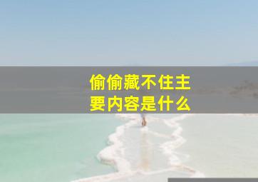 偷偷藏不住主要内容是什么