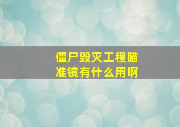 僵尸毁灭工程瞄准镜有什么用啊