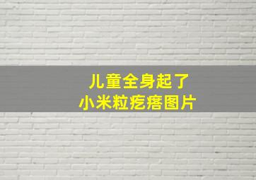 儿童全身起了小米粒疙瘩图片