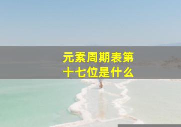 元素周期表第十七位是什么