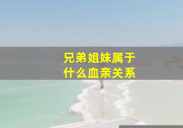 兄弟姐妹属于什么血亲关系