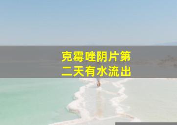 克霉唑阴片第二天有水流出