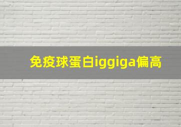 免疫球蛋白iggiga偏高