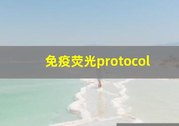 免疫荧光protocol