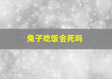 兔子吃饭会死吗