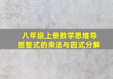 八年级上册数学思维导图整式的乘法与因式分解