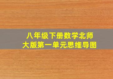 八年级下册数学北师大版第一单元思维导图