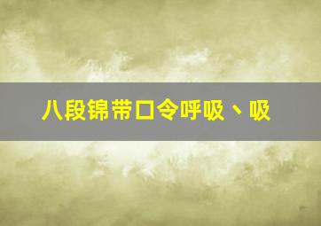 八段锦带口令呼吸丶吸