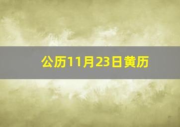 公历11月23日黄历