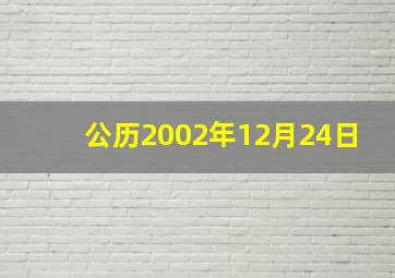 公历2002年12月24日