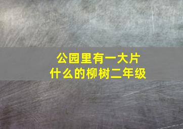 公园里有一大片什么的柳树二年级