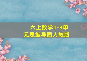 六上数学1-3单元思维导图人教版