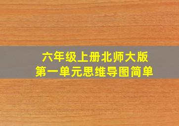 六年级上册北师大版第一单元思维导图简单