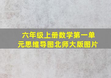 六年级上册数学第一单元思维导图北师大版图片