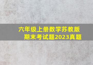 六年级上册数学苏教版期末考试题2023真题