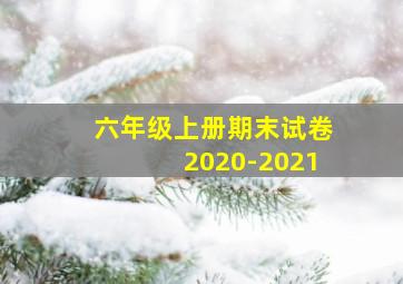 六年级上册期末试卷2020-2021