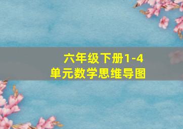 六年级下册1-4单元数学思维导图