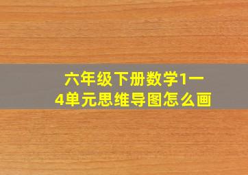 六年级下册数学1一4单元思维导图怎么画