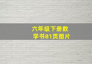 六年级下册数学书81页图片