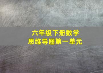 六年级下册数学思维导图第一单元