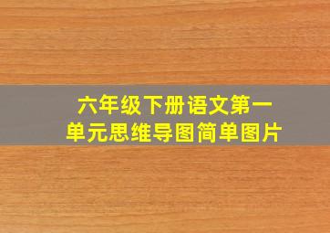 六年级下册语文第一单元思维导图简单图片