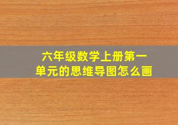 六年级数学上册第一单元的思维导图怎么画