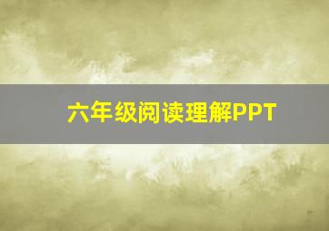 六年级阅读理解PPT