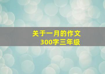 关于一月的作文300字三年级