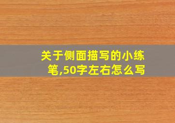 关于侧面描写的小练笔,50字左右怎么写