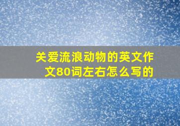 关爱流浪动物的英文作文80词左右怎么写的