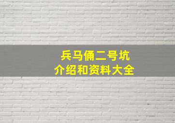 兵马俑二号坑介绍和资料大全